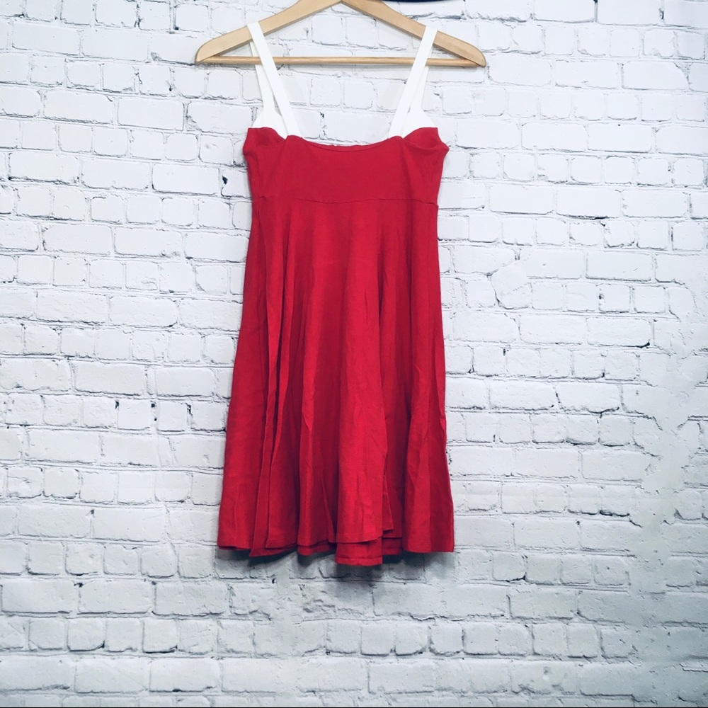 Moda International red white summer Dress size XS - Picture 7 of 8
